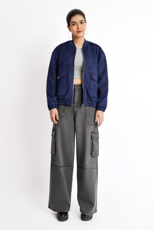 The Boxy Fit Suede Jacket
